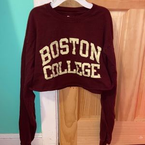 Cropped long sleeve Boston College shirt